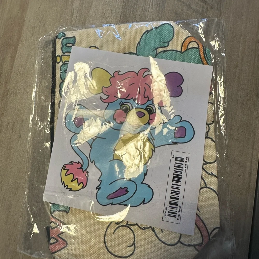 Popples‎ cosmetic bag and sticker new 80’s Retro